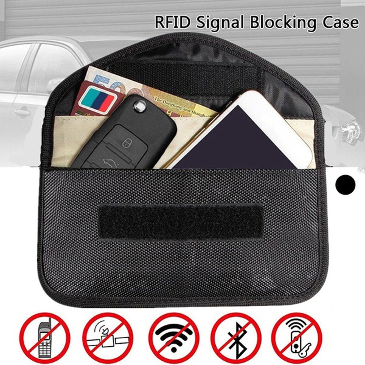 Faraday Bags for Car Keys and Cell Phone, Signal Blocking Key Pouch, Anti Theft Car Protection, Cell Phone Wi-Fi/Mobile/NFC/RF-ID/Keyless Entry Fob Signal Blocking Pouch