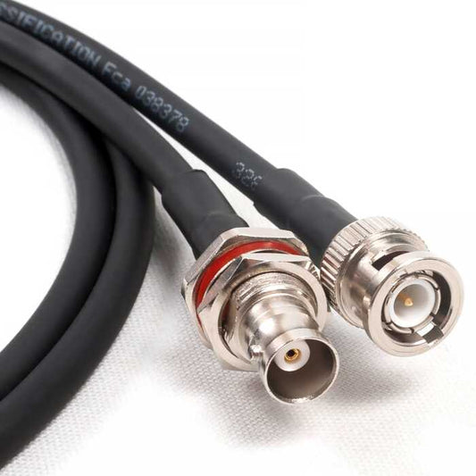 1f 8 inch BNC Waterproof Female Nut Bulkhead to BNC Male Plug RG58 Cable Low Loss CB Radio Coax Cable WiFi Antenna Extension Cable 50 Ohm