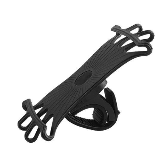 Bicycle Mobile Phone Holder Multifunctional Stroller Bracket colour family black, Elastic silicon stand bracelet