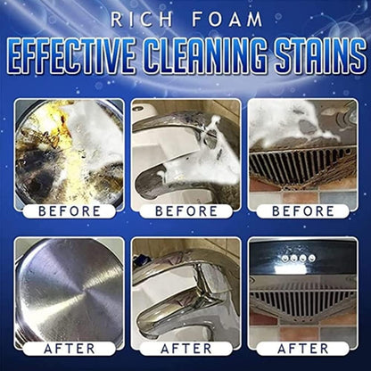 Foaming Heavy Oil Stain Cleaner, Foam Spray Cleaner, All-Purpose Bubble Cleaner, Foam Rust Remover Kitchen All-Purpose Cleaning Bubble Spray, Rinse-Free Cleaning Spray Grease Stain Removal (200ML)