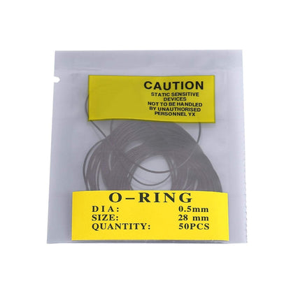 Watch Back O-Ring Gasket 0.5mm (12mm–30mm) – 2 Pcs Same Size Rubber Seal Replacement for Watches | Select Size