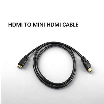HDMI to Mini HDMI Cable 2 Meter | Gold Plated Male to Male High Speed HD Cable for Laptop, Tablet, Camera & Devices (Black)