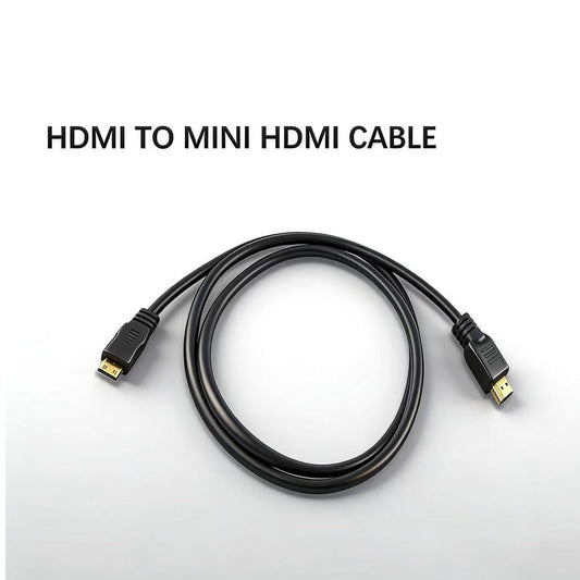 HDMI to Mini HDMI Cable 2 Meter | Gold Plated Male to Male High Speed HD Cable for Laptop, Tablet, Camera & Devices (Black)