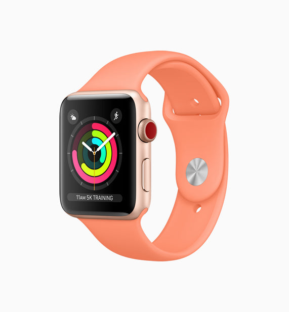 Peach Color Strap 38mm 40mm 42mm  Soft Silicone universal