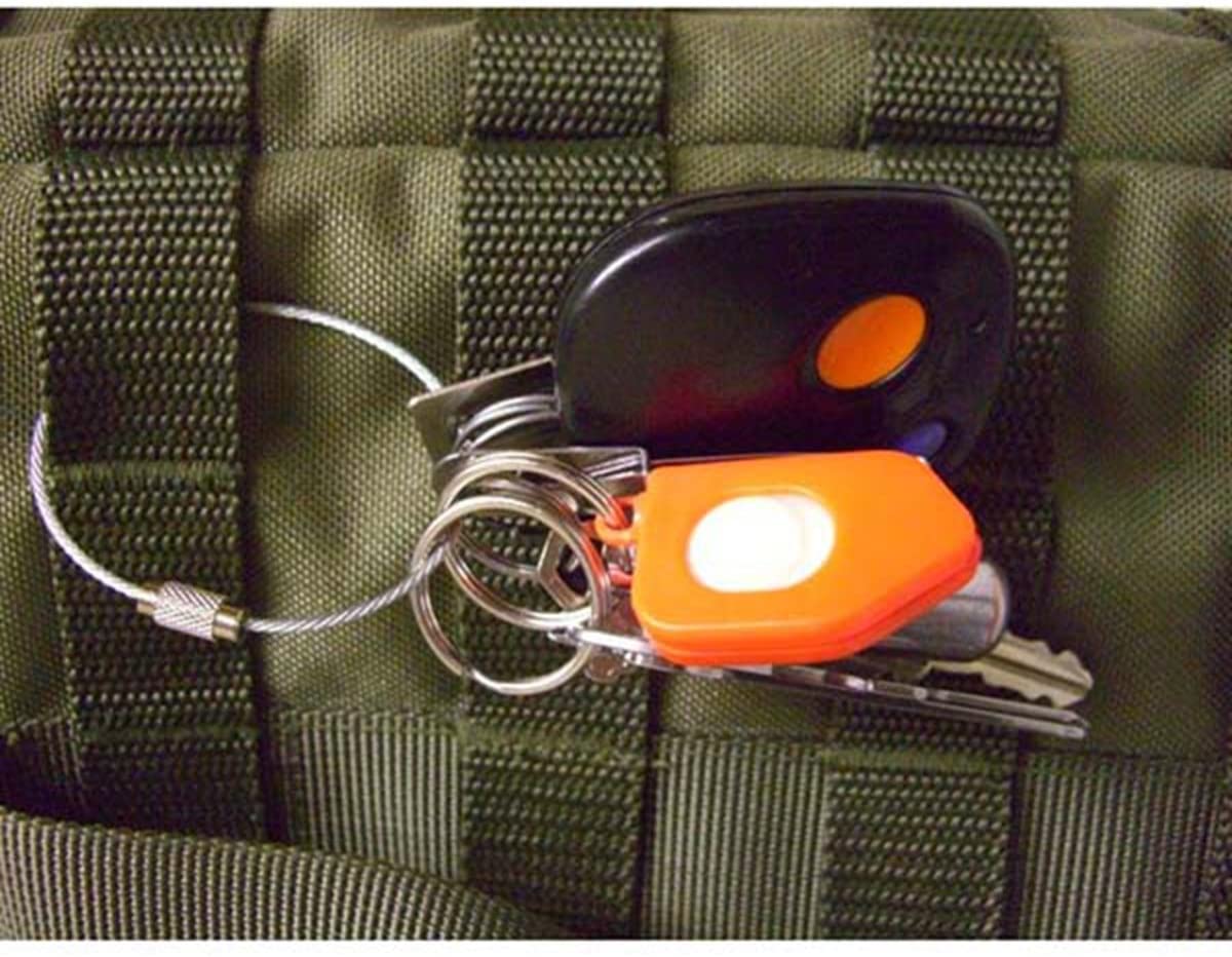 2 Pcs Stainless Steel Wire Key chains Cable Loop Key Ring Multi-Purpose Useful A One Long Life Time Premium Quality Gift Key Chan Screw Locking Outdoor Hiking Fashion