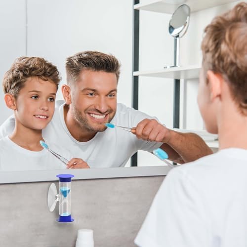 Childrenworld 3-minute Sandglass Timer Colorful Kids Toothbrush Timer with Suction Cup 3 Minutes Sand Timer for Efficient Time Management at Home Fun