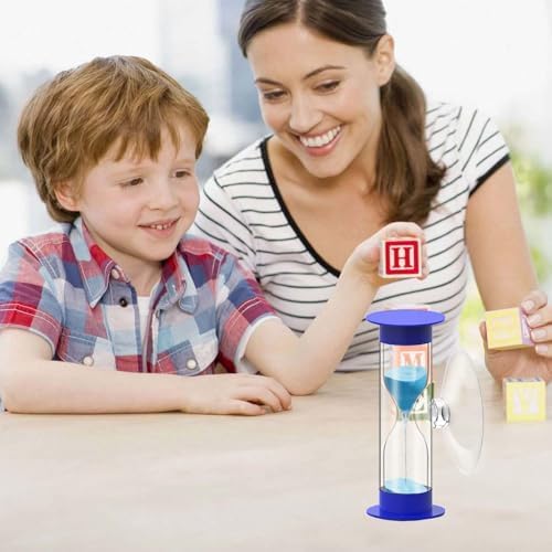 Childrenworld 3-minute Sandglass Timer Colorful Kids Toothbrush Timer with Suction Cup 3 Minutes Sand Timer for Efficient Time Management at Home Fun