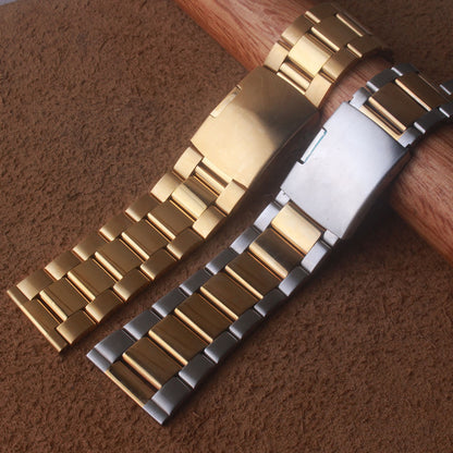 Solid links Stainless Steel Watchbands Silver Gold 32mm Watch Band Straps Wrist Bracelets Classic 32 mm