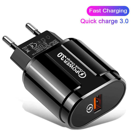USB Charger High Speed QC3.0 Phone Wall Charger Fast Charging Adapter