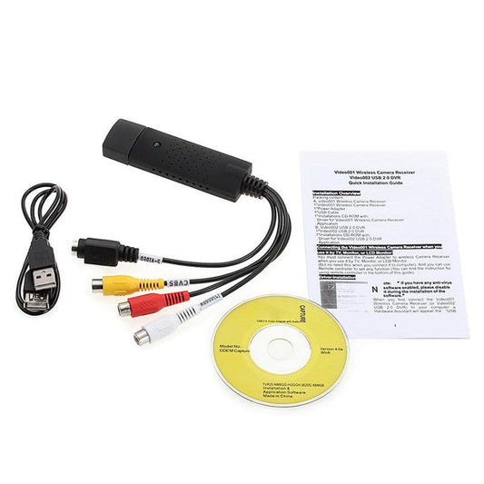 Video Capture Card Audio Video Adapter USB DVR Capture 4 Channel DVD VHS Audio Capture Converter