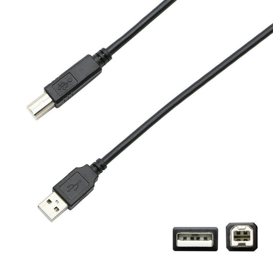 USB Printer Cable 1.5 Meters USB Printer Cord 2.0 Type A Male to B Male Cable Scanner Cord High Speed Compatible with HP, Canon, Dell, Epson, Lexmark, Xerox, Samsung and More