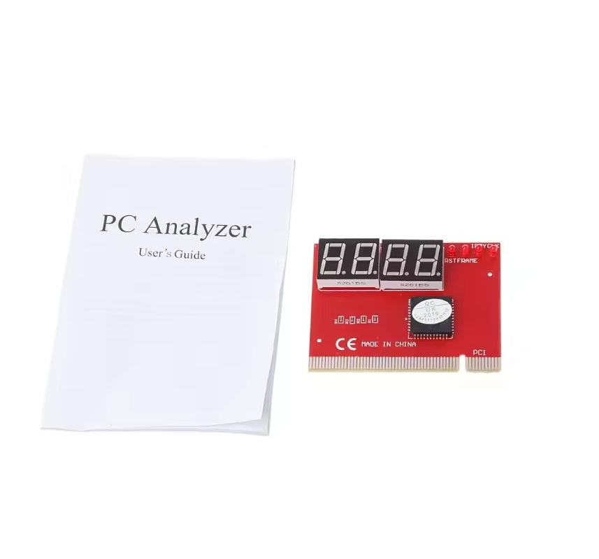 PC Analyzer Diagnostic Post Card Motherboard Tester with 4 LED for PCI Mian Board 4 Digit Computer PCI Card Motherboard Checking &Repairing Tool