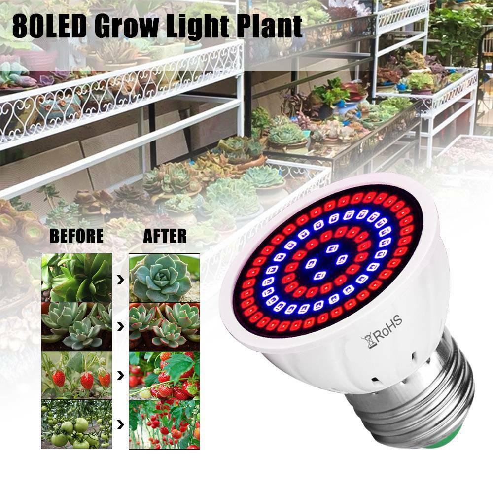 60LED E27 220V Grow Light Bulbs Full Spectrum Tent Plants Hydroponic Lighting Lamps Garden Plant Lights Full Spectrum grow light Premium Qulity Long Life A One