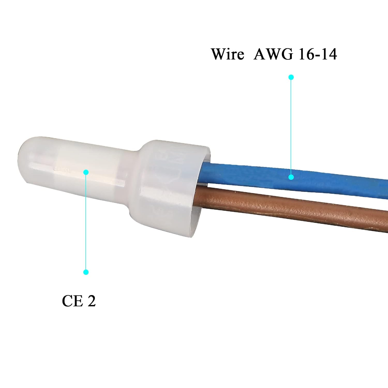 Closed End Crimp TerminalCE1 CE2 CE3 Nylon Wire Connector22-16/16-14/12-10 AWG – Aluminum Core UL Listed Wire Cap Connector