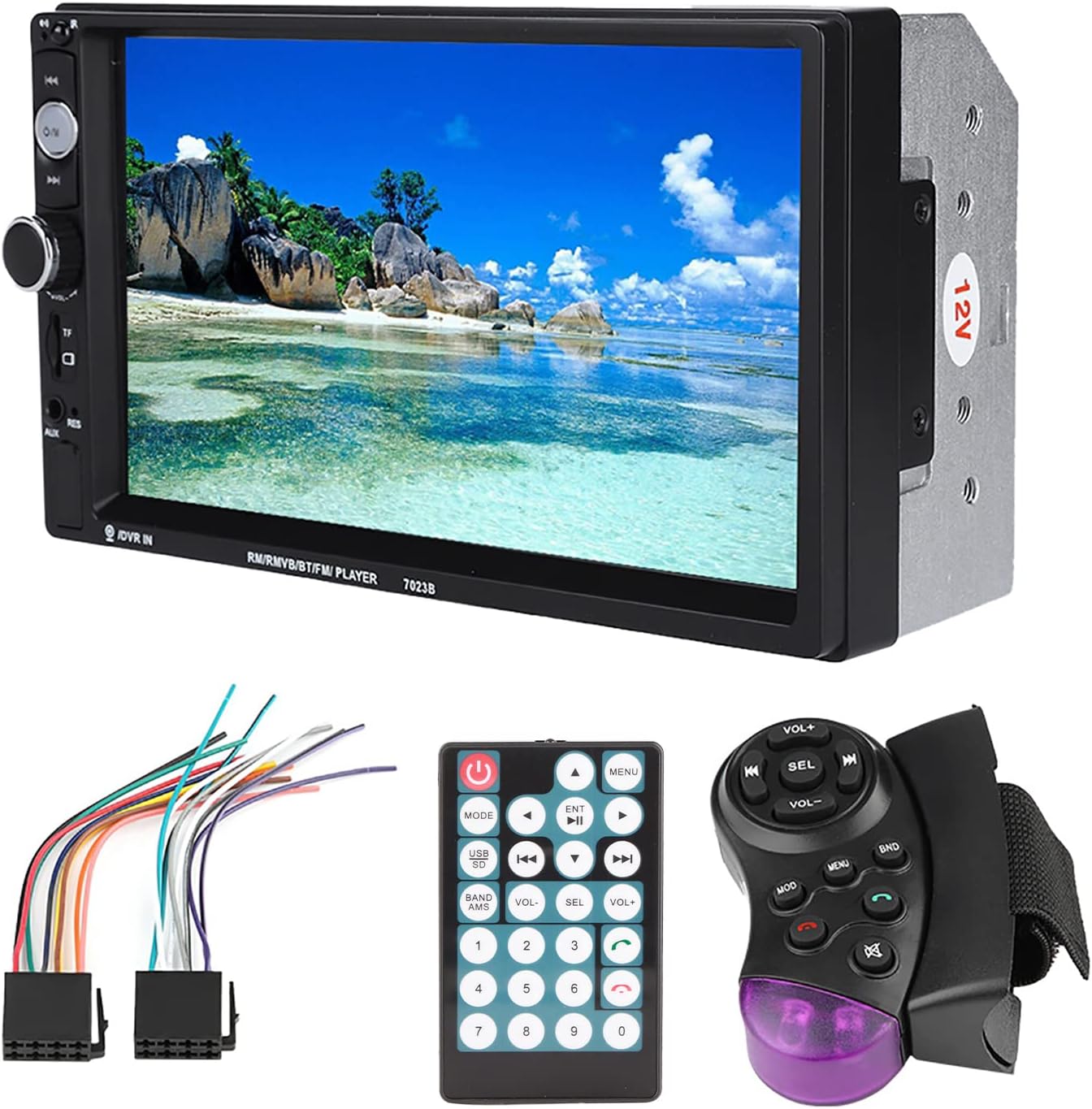 7 Inch Touch Screen Car MP5 Player Bluetooth FM Radio with Phone Link & Rear View Camera 7023B