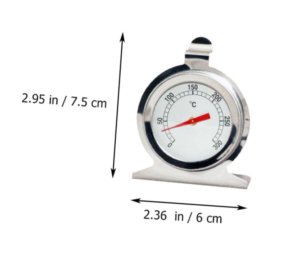 Oven Thermometer Stainless Steel Food Meats Cake Baking Temperature Gauge Glass Dial Cookware Meter Chef Gadget