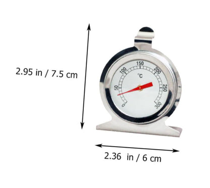 Oven Thermometer Stainless Steel Food Meats Cake Baking Temperature Gauge Glass Dial Cookware Meter Chef Gadget