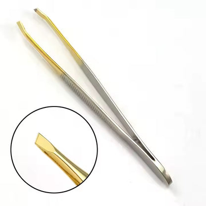 Slant Tweezers - Precision Stainless Steel Slant Tip Tweezers Hair Plucker for Hair and Eyebrows Personal Care