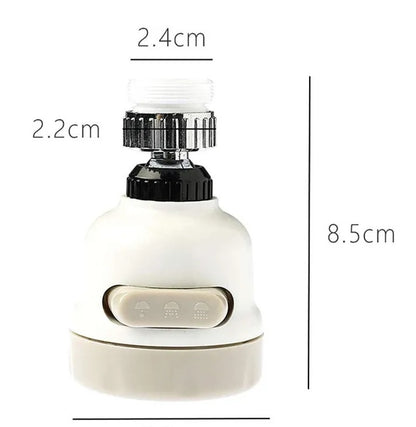 360°Rotatable 3 Modes Adjustment ABS Water Saving Tap Aerator Pressure Nozzle Adjustable Faucet Shower Head Filter Sprayer Spout for Kitchen Bathroom