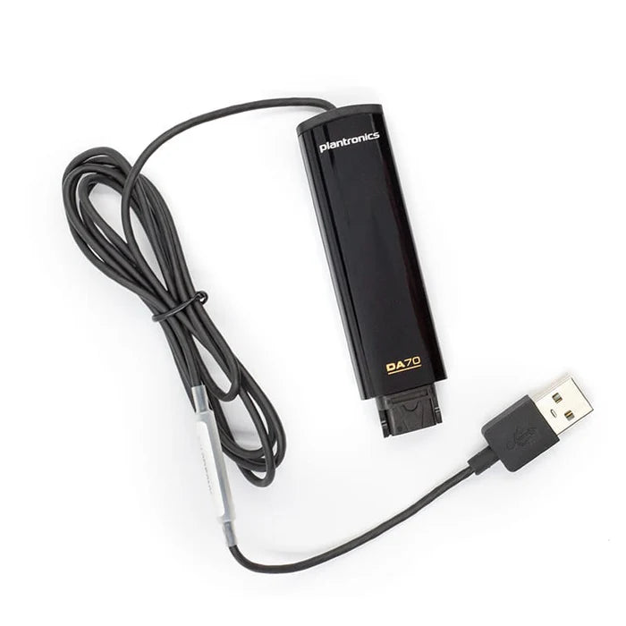 Poly Plantronics DA70 USB-to-QD Adapter Cable for HW Series Headsets to PC Best For: Call centers, customer support, online meetings, office communication, remote workers.