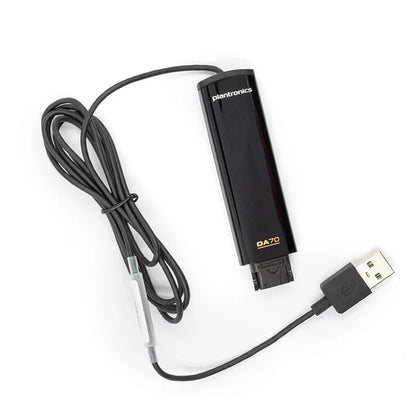 Poly Plantronics DA70 USB-to-QD Adapter Cable for HW Series Headsets to PC Best For: Call centers, customer support, online meetings, office communication, remote workers.