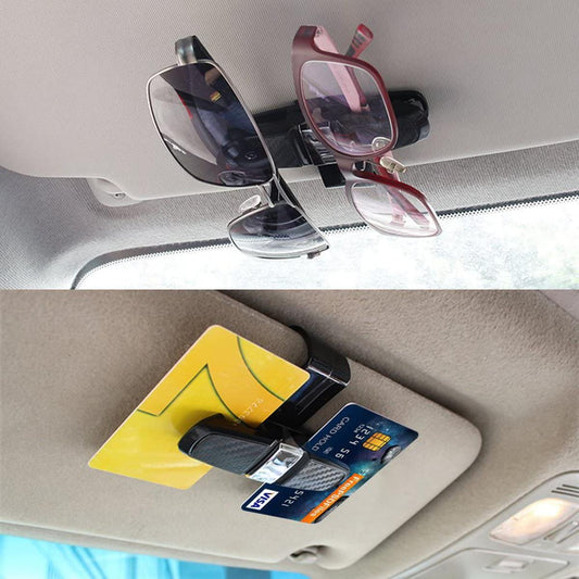 Car Sun Visor Mount Multi-functional Sunglasses Card Holder