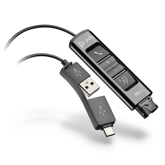 🎧 Poly DA85 USB-A / USB-C Digital Adapter (Plantronics) – Call Center Headset Interface