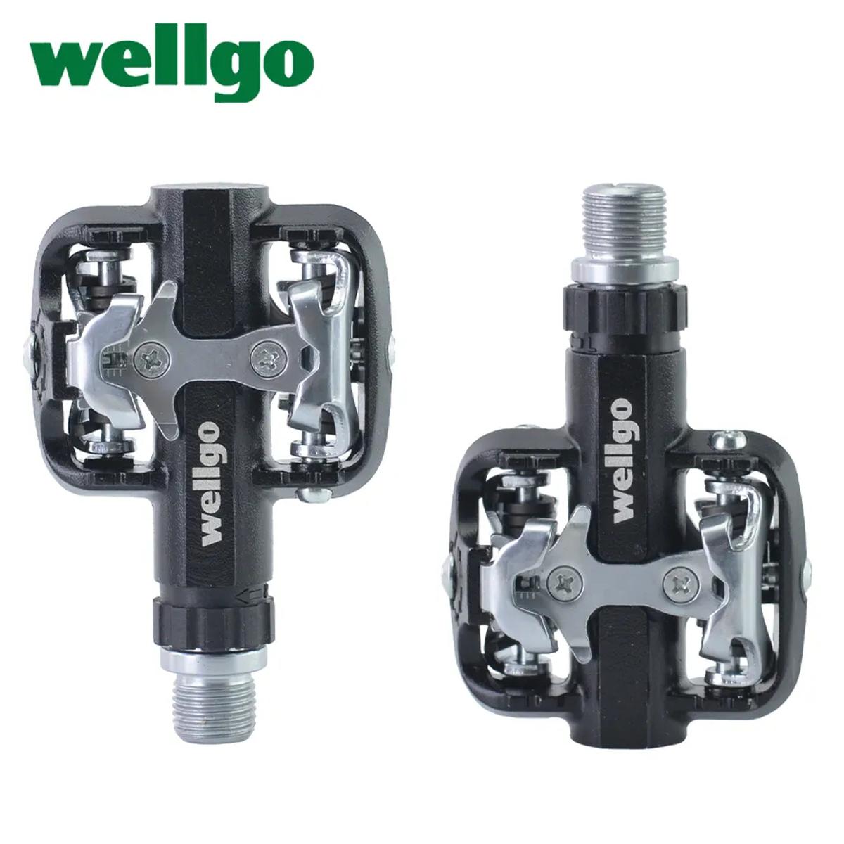 Wellgo WM001 Mountain Bike Pedal Double-sided Lock Ultra Light Aluminum Alloy Self-locking Pedal With Lock Cliper