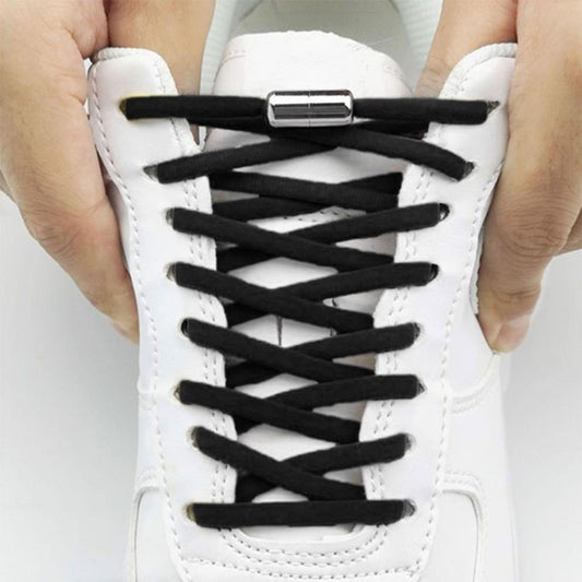 Metal Lock Laces Shoe Strings Elastic No Tie Shoelaces Semicircle Shoe Laces For Adult Sneakers Shoelace Quick Lazy