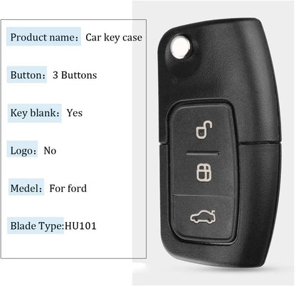3 Buttons Car Key Cover Flip Folding Replacement