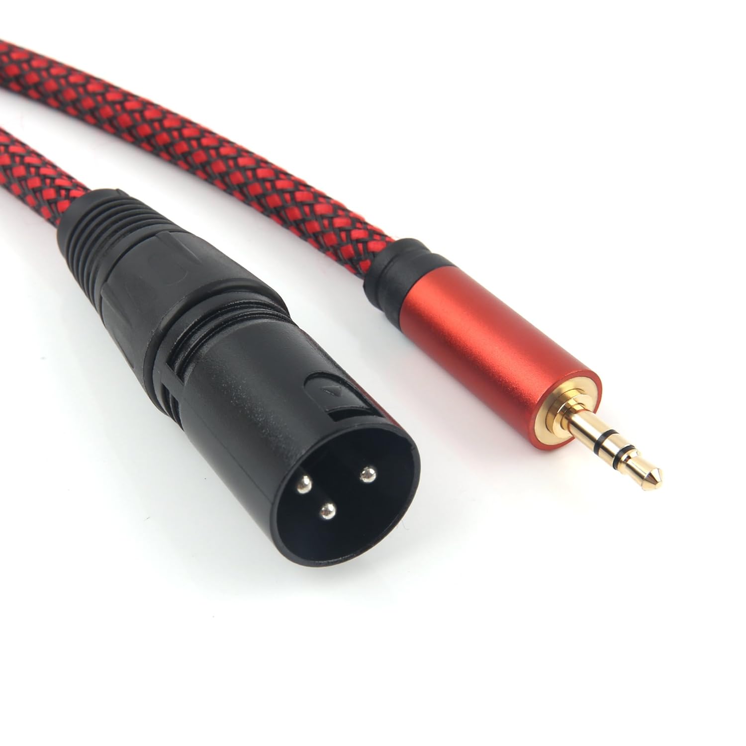 Mini 3.5mm (1/8") TRS to XLR Male Cable – Smartphone to Mixer Stereo Microphone Cable