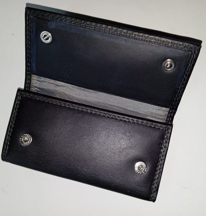 Premium Leather Key Holder Wallet with Key Ring – Compact Leather Key Case Organizer for Men & Women