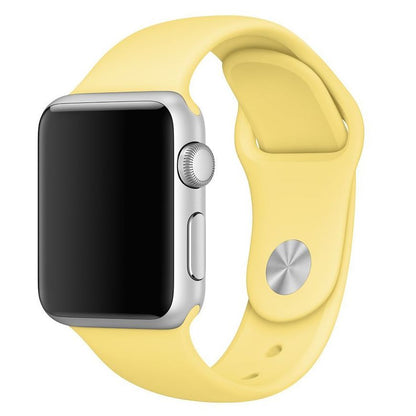 milk yellow watch strap made with hi quality silicone with anti lost lock 38mm / 40mm / 41mm(with out watch)