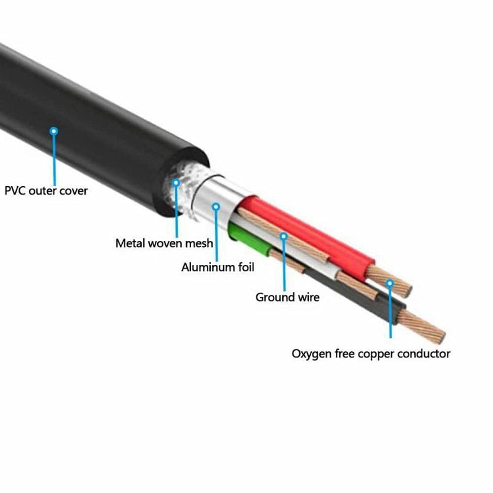USB Printer Cable, USB 2.0 A to B Lead. Compatible with printers and scanners and all other USB A/B devices, Black USB Cable