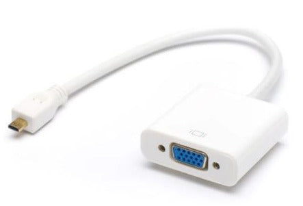 Micro HDMI to VGA Male to Female Converter for Computer, Desktop, Laptop, PC, Monitor, Projector, and More with out Audio and Power