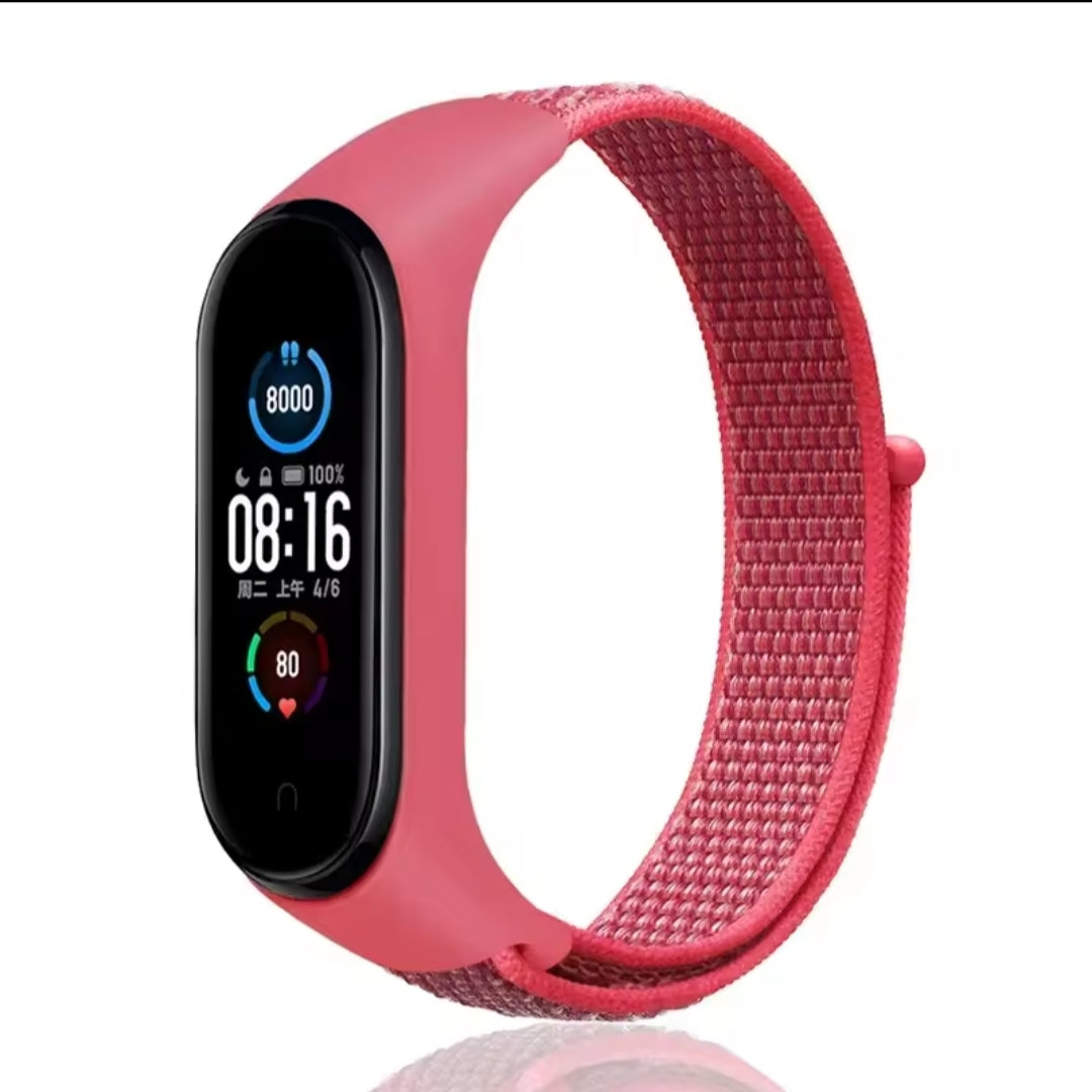 Mi 5/6 Mi Nylon Premium Quality Bracelet For Xiaomi Mi Band 5 Strap Nylon silicone Sport Wristband For Mi band 3 Mi Band 4 Smart Watch Strap ( Watch Not Included)