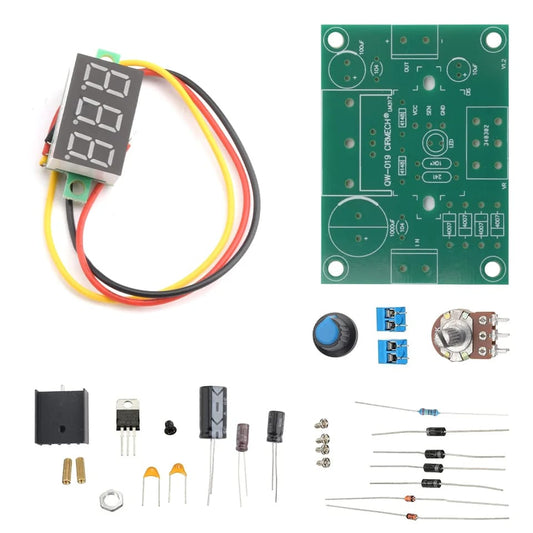 LM317 Adjustable Voltage Regulator Step Down Power Supply Module DIY Kit Electric With LED Meter Board