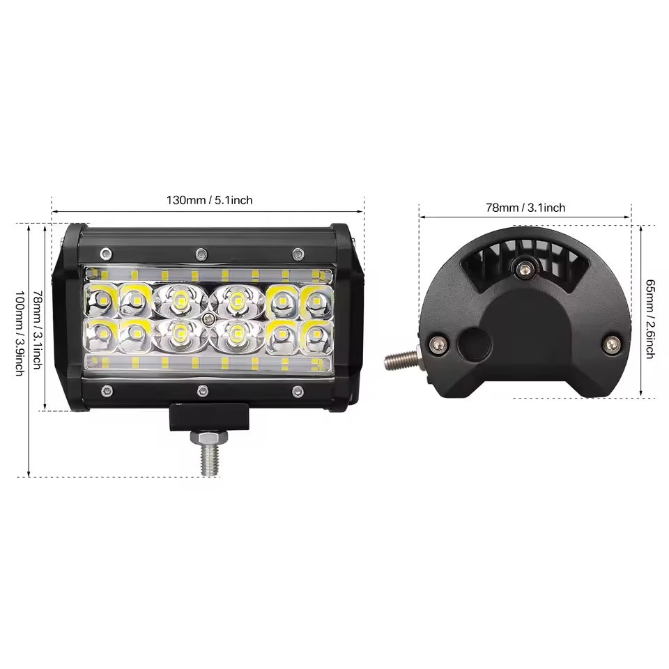 84W LED Light Bar, 5 Inches 84W 10800LM LED Work Light, Spot Light Pods Off Road Driving Lights Fog Bumper Roof Light for Boat, SUV, Truck, Hunters, Motorcycle