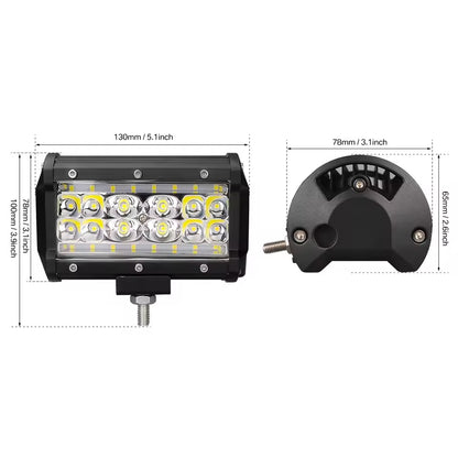 84W LED Light Bar, 5 Inches 84W 10800LM LED Work Light, Spot Light Pods Off Road Driving Lights Fog Bumper Roof Light for Boat, SUV, Truck, Hunters, Motorcycle