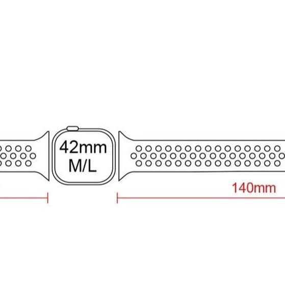 I Watch Sport Band i Watch 42mm / 44mm / 45mm / 49mm Obsidian / Black
