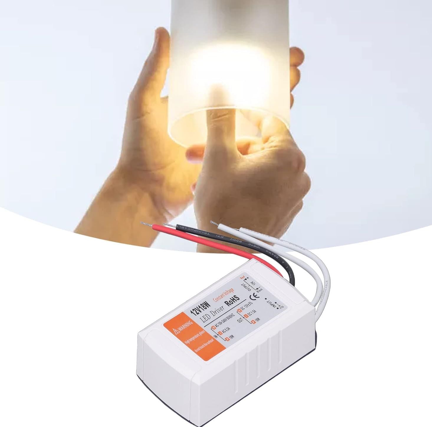 LED Driver Power Supply – Constant Voltage Adapter AC 100-240V to 12V 1.5A 18W for LED Strip Lights & LED Projects