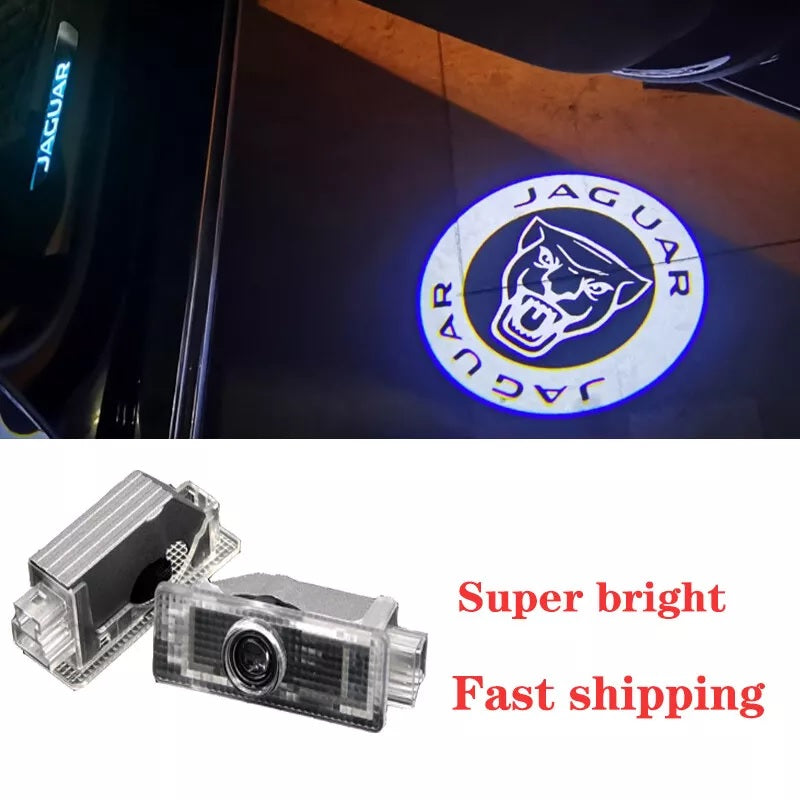 2 pcs  HD LED Door Projector Puddle Courtesy Ghost Lights For Jaguar XF 2015-2020