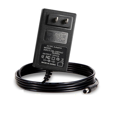 18V 2A Universal Power Supply Adapter – AC/DC 100-240V Converter, 5.5mm Jack Charger for CCTV, Router, LED Lights & Electronic Devices