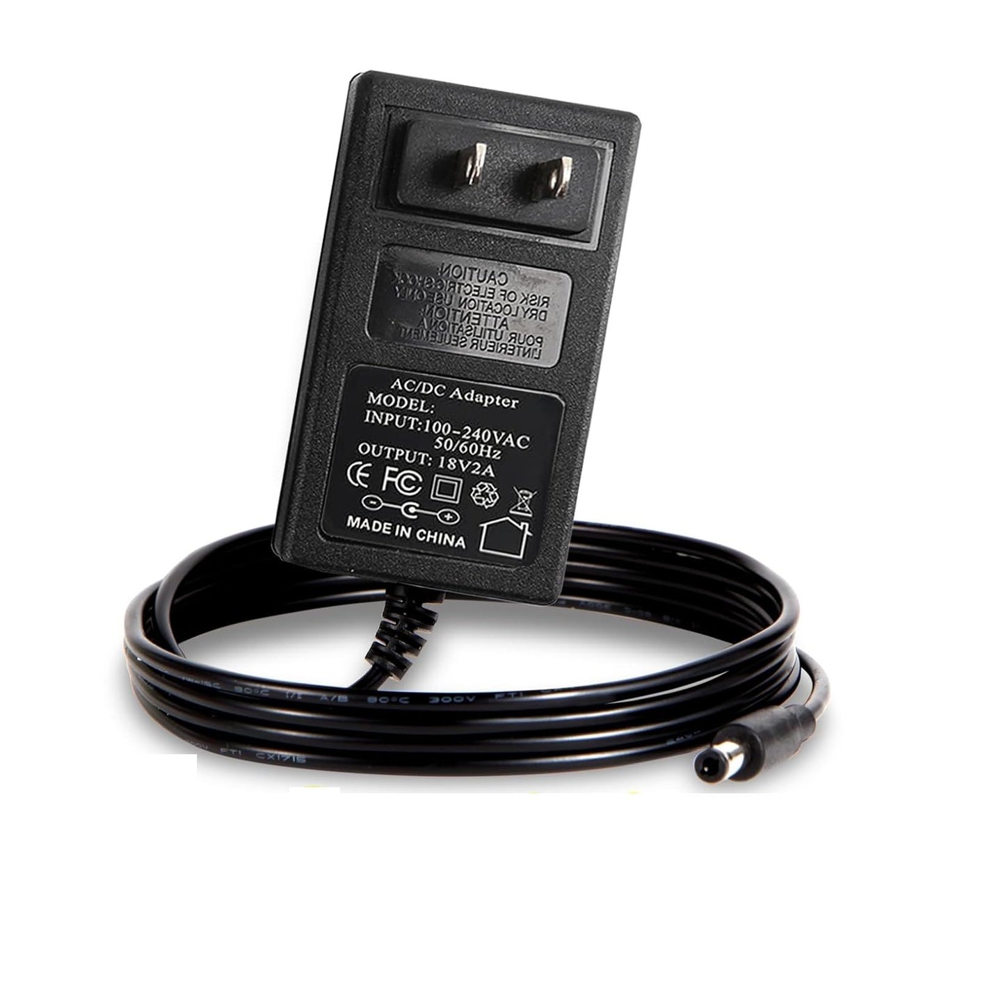18V 2A Universal Power Supply Adapter – AC/DC 100-240V Converter, 5.5mm Jack Charger for CCTV, Router, LED Lights & Electronic Devices