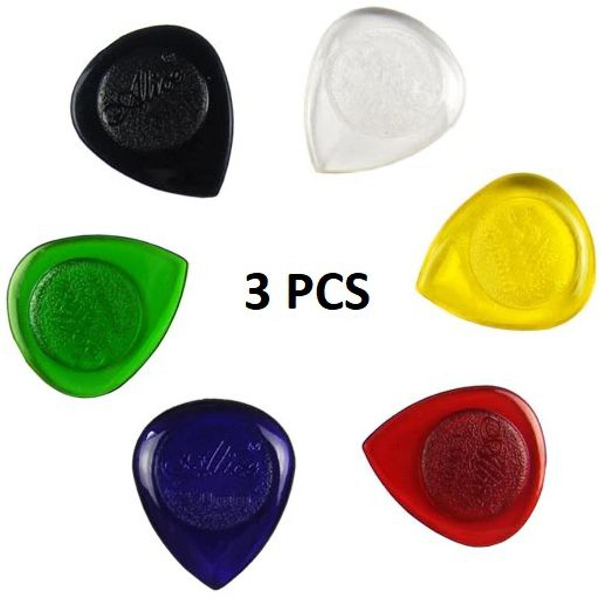 3 Pcs Alice Mix Color 1.0mm Big Water Drop Clear Guitar Picks Plectra Plectrums AP-JM-1.0mm Guitar Accessories Parts