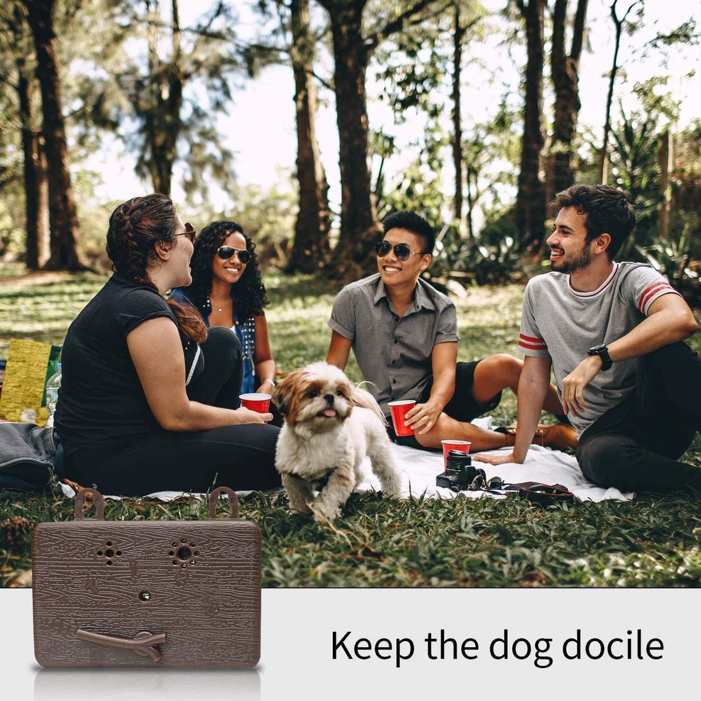 Ultrasonic Anti Barking Device – Long Range 50ft Dog Bark Control Device with 4 Training Modes for Outdoor Use