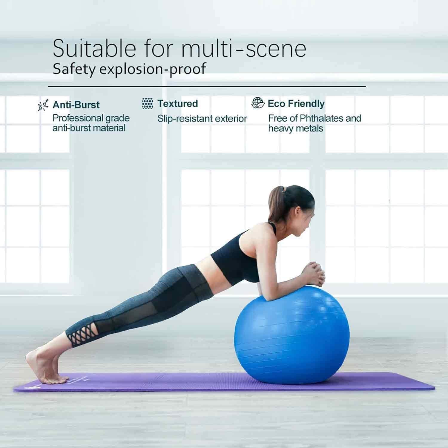 100 cm 39 inch Diameter Large Size Yoga Exercise Pregnancy Prenatal, Labor & Postnatal Maternity Exercise Gym Ball Non-slip Abdominal Fitness Anti Burst Pink hi Qulity Material