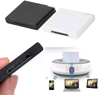 Speaker Dock Bluetooth Receiver – 30-Pin Bluetooth Adapter Audio Receiver for iPod, iPhone, and 30-Pin Dock Speakers (SoundDock Upgrade)
