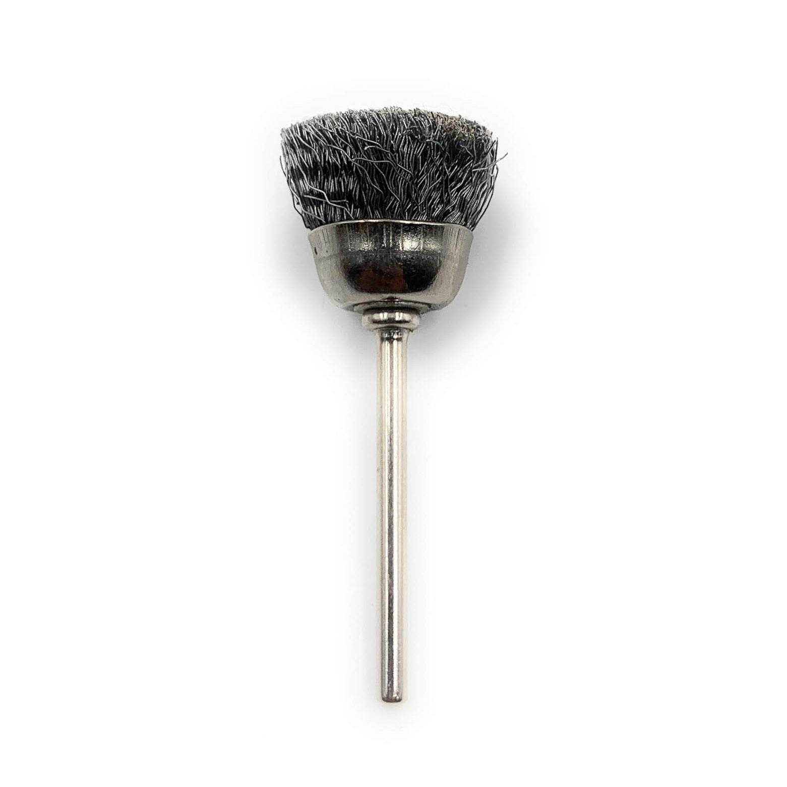 Wire Cup End Brush 1PC for Dremel Rotary Tool – Stainless Steel Polishing Brush for Rust Removal, Satin Finish, Jewellery Cleaning, Watchmaking & Model Making