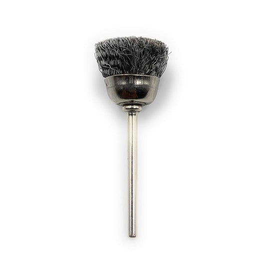 Wire Cup End Brush 1PC for Dremel Rotary Tool – Stainless Steel Polishing Brush for Rust Removal, Satin Finish, Jewellery Cleaning, Watchmaking & Model Making